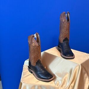 Stylish Black and Brown Kids Western Boots